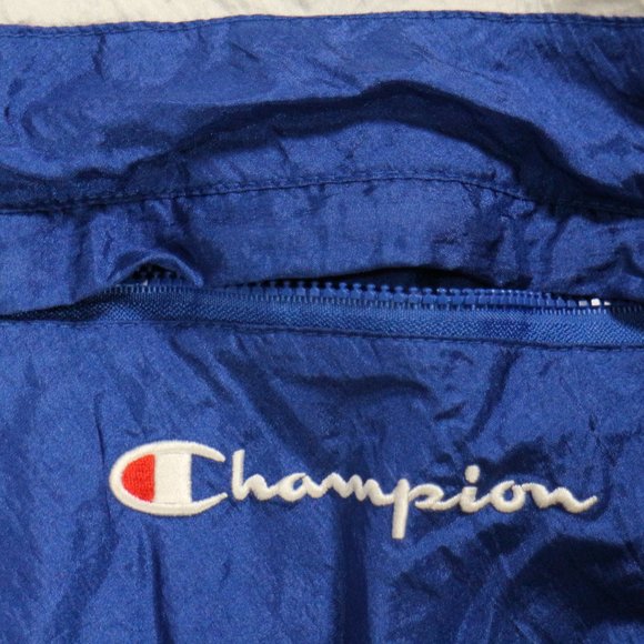 vtg CHAMPION Red White and Blue Full Zip Track Jacket Sz Small US Men Sz Med Wmn - Picture 5 of 14